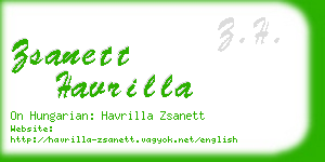 zsanett havrilla business card